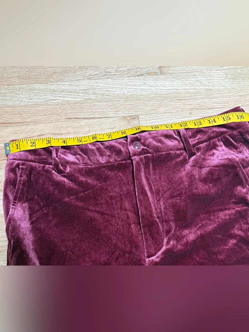 Men’s red velvet slacks size 33